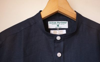 James Mortimer　　　Long Sleeve Band Collar Shirts