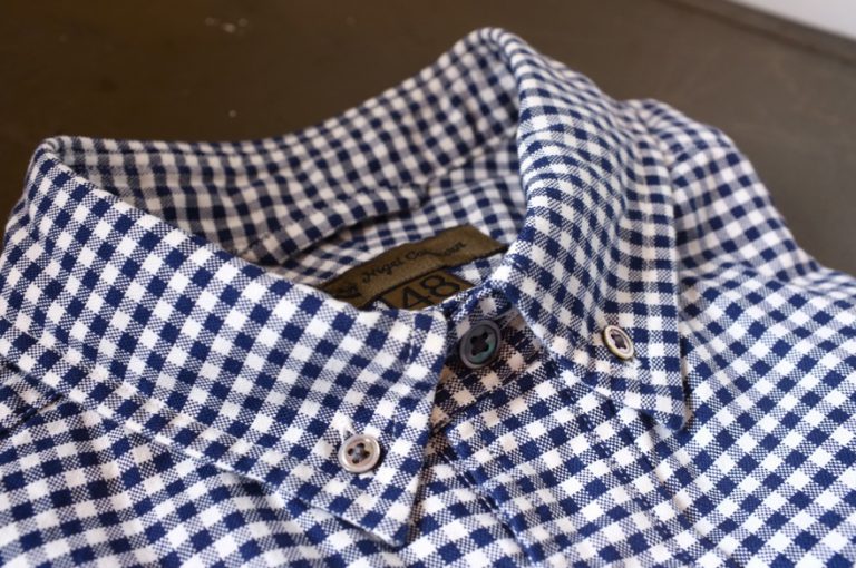 Nigel Cabourn　　　BRITISH OFFICER’S SHIRT-PINPOINT OXFORD GINGHAM SHORT SLEEVE