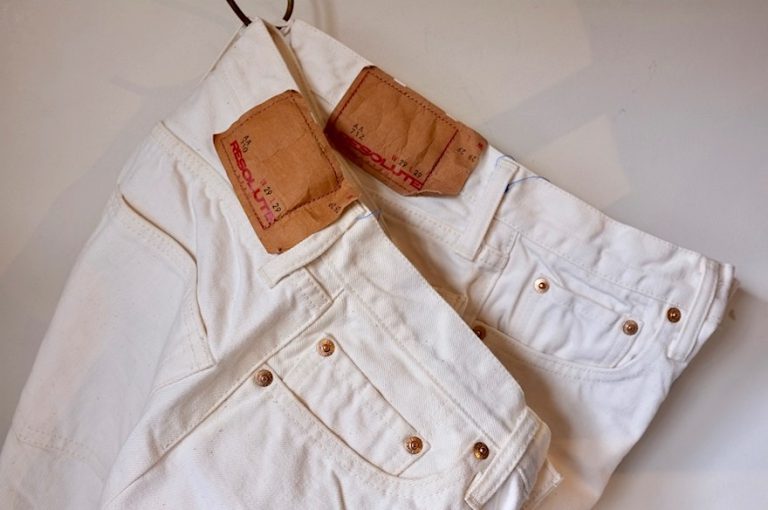 RESOLUTE 10th Anniversary White Jeans “710・712” | Dude Ranch