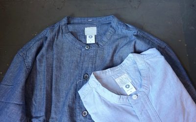 POST OVERALLS　　　#1203 Band Collar Shirt