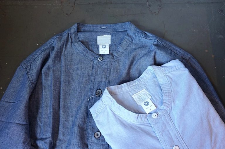 POST OVERALLS　　　#1203 Band Collar Shirt